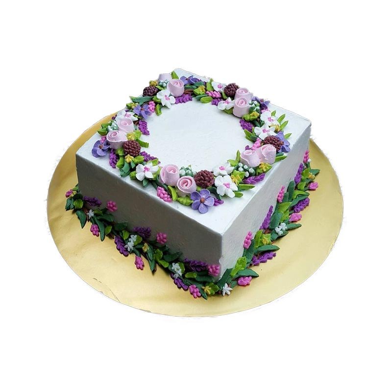 Lavender Flower Theme Cake Lavender Flower Theme Cake