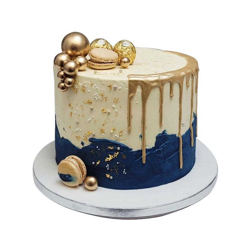 White Gold And Blue Cake White Gold And Blue Cake