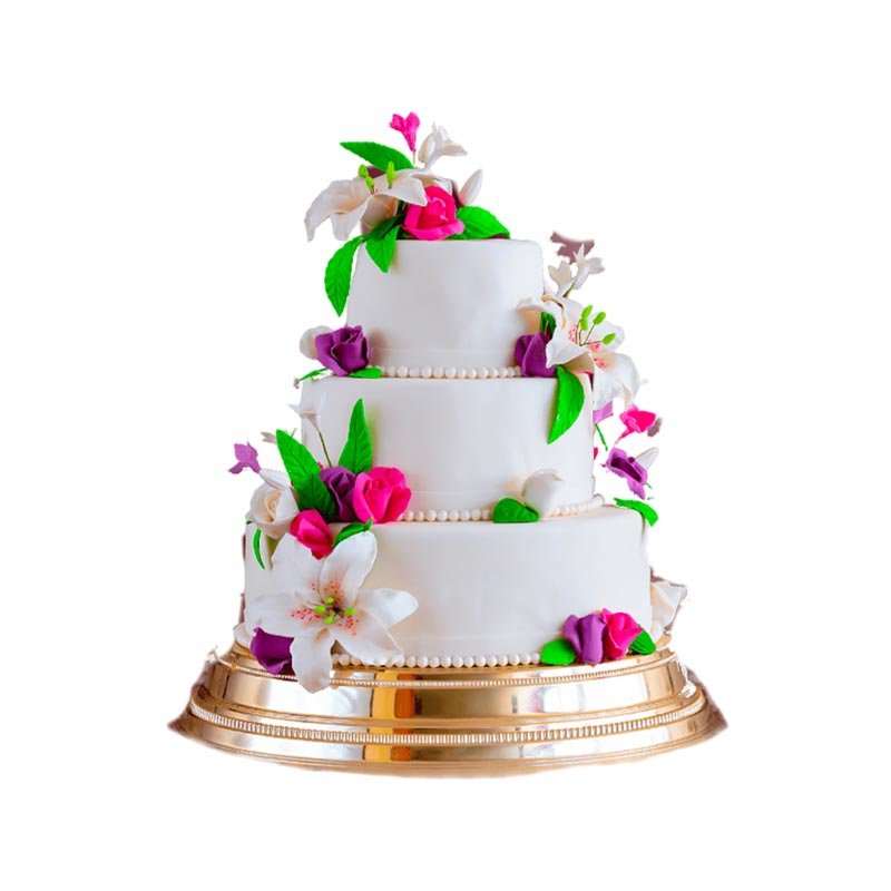 3 Tier Floral Wedding Cake 3 Tier Floral Wedding Cake
