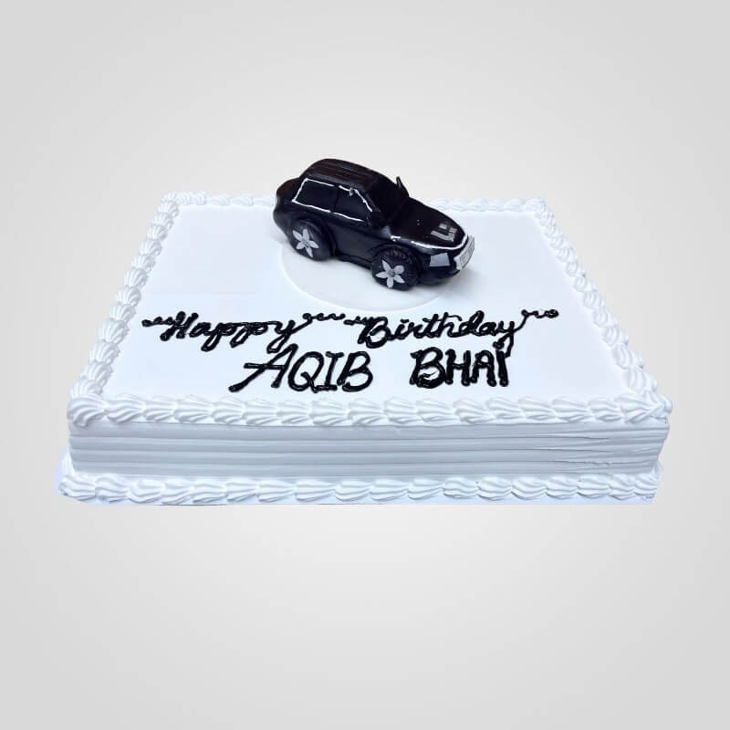 Black and white car cake Black and white car cake