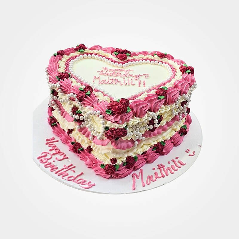Vintage Heart Cake Vintage Heart Cake