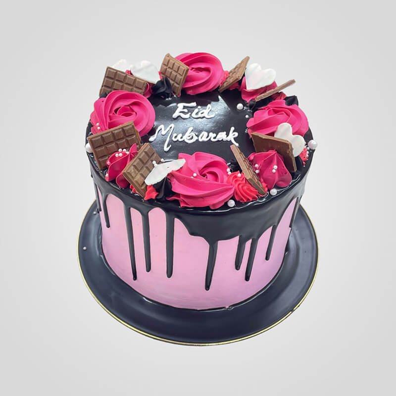 pink and black Drip Cake Pink and black drip Cake
