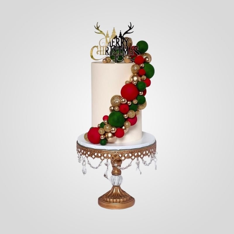 Christmas Ornament Garland Cake Christmas Ornament Garland Cake