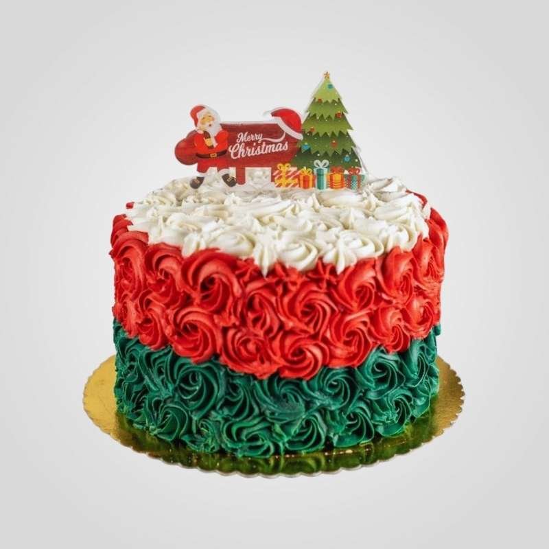 Christmas Rosette Cake Christmas Rosette Cake