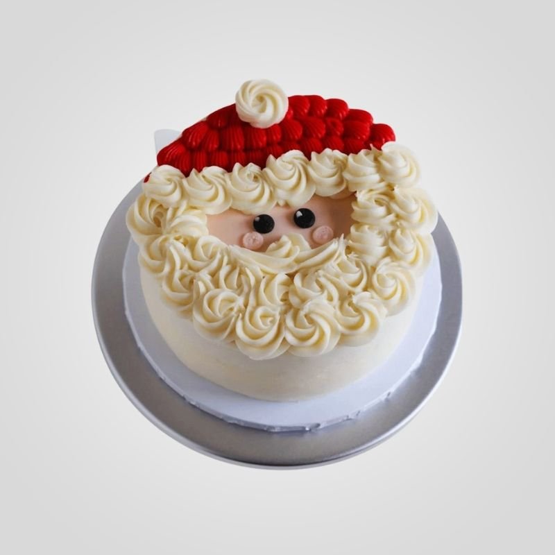 Santa Claus face cake Santa Claus face cake